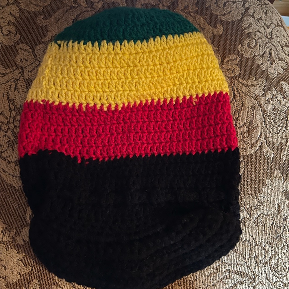 Men’s mega Rasta tam for dreadlocks with tightening string
